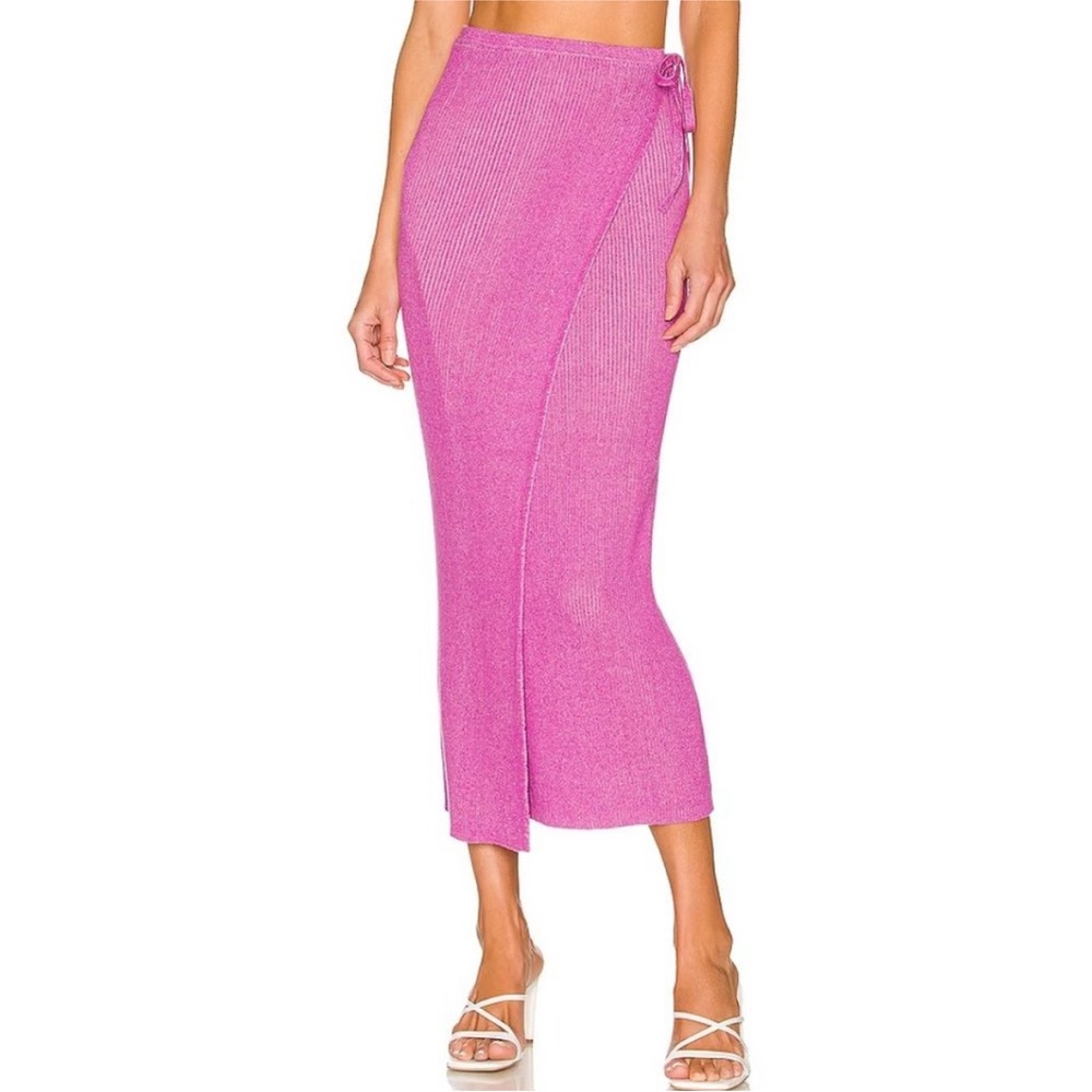 Free people knit, wrap skirt, purple